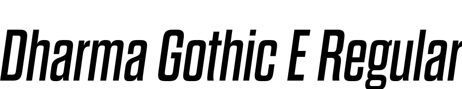Dharma Gothic E Regular Italic Yazı tipi ücretsiz indir